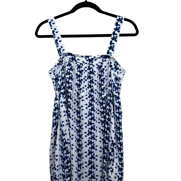 Beachlunchlounge Collection Women's Blue White Floral Tie Dye Midi Dress XS NWT - Picture 6 of 6